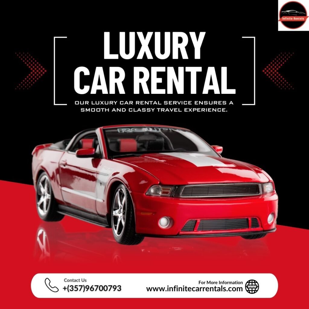 Car rental in Nicosia – Red sports car