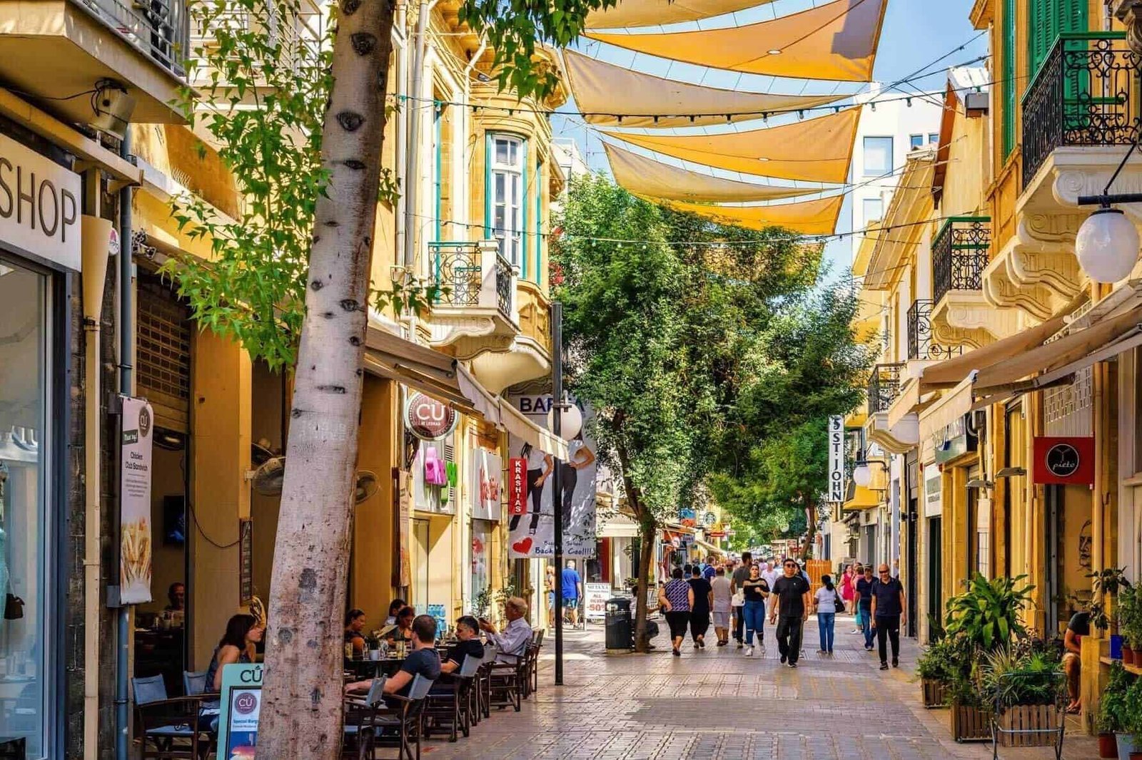 Ledra Street pedestrian shopping area in Nicosia