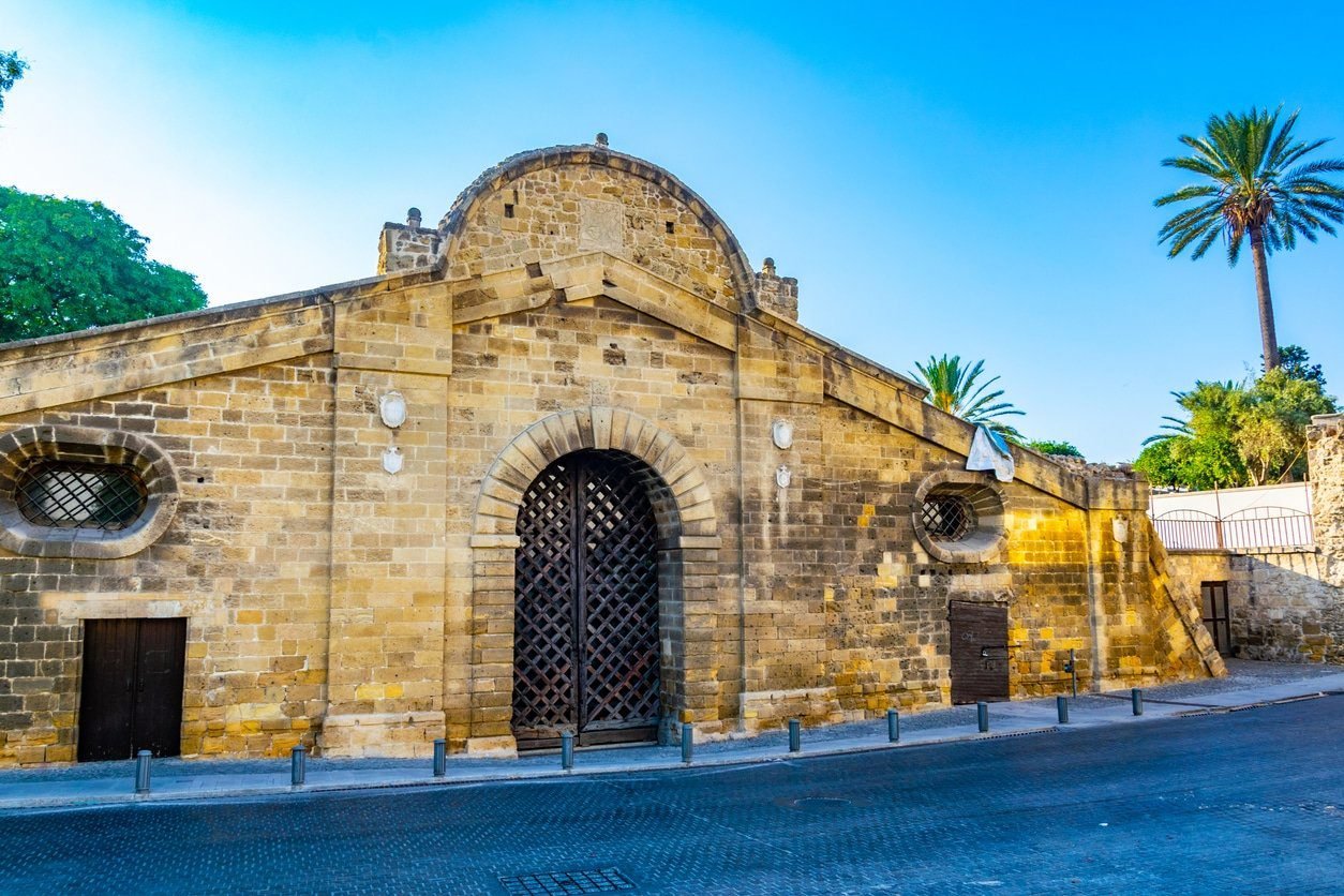 Famagusta Gate stone archway in Nicosia