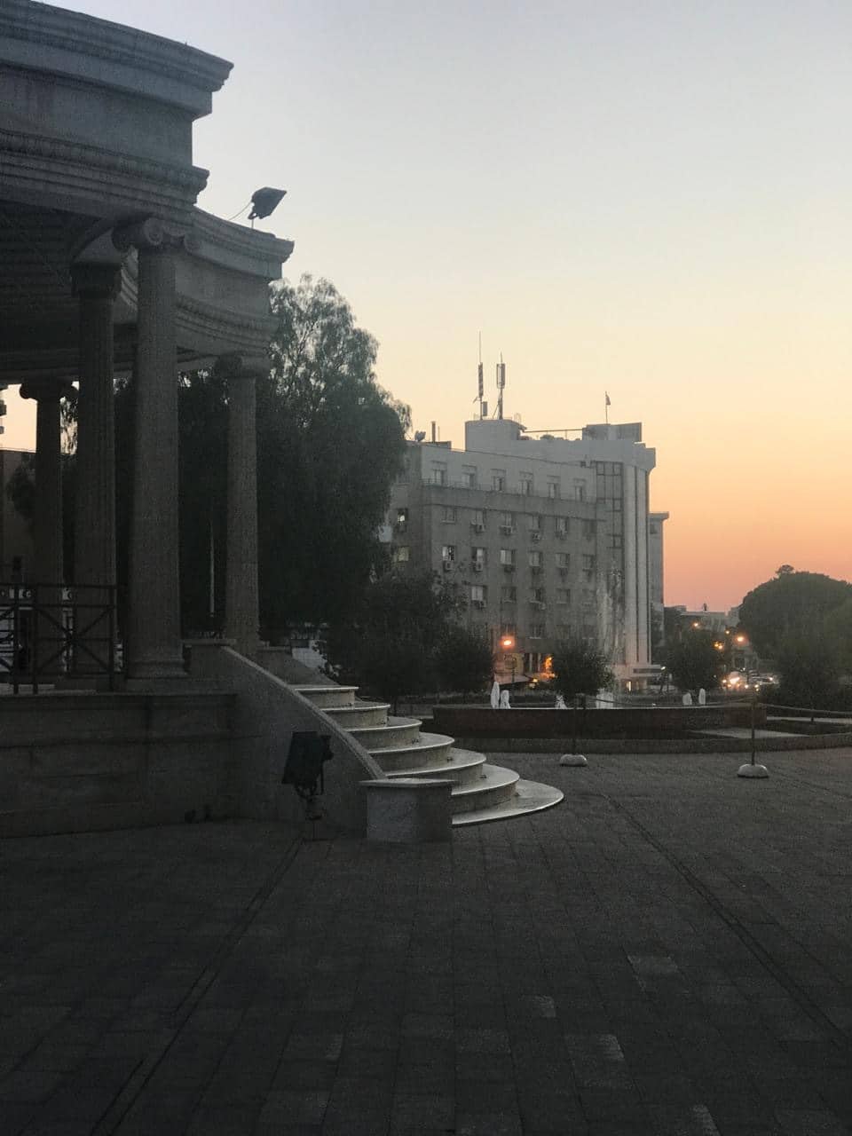 Eleftheria Square in Nicosia at dusk